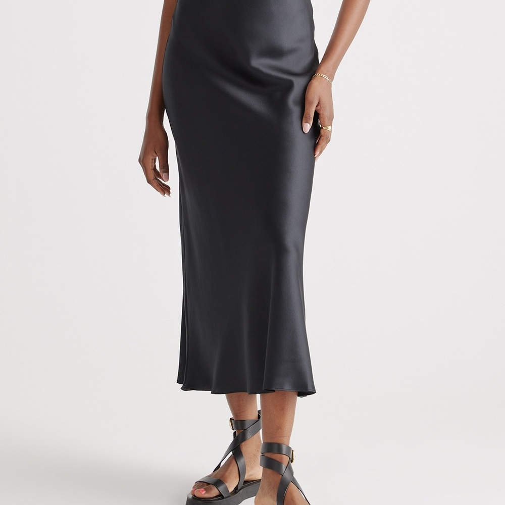 Quince Maternity washable silk maxi skirt